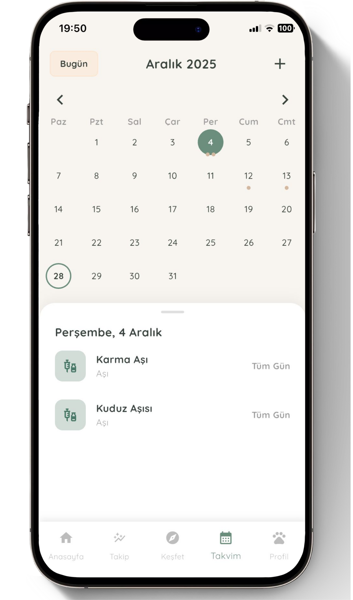 Hatırlatmalar ve Takvim